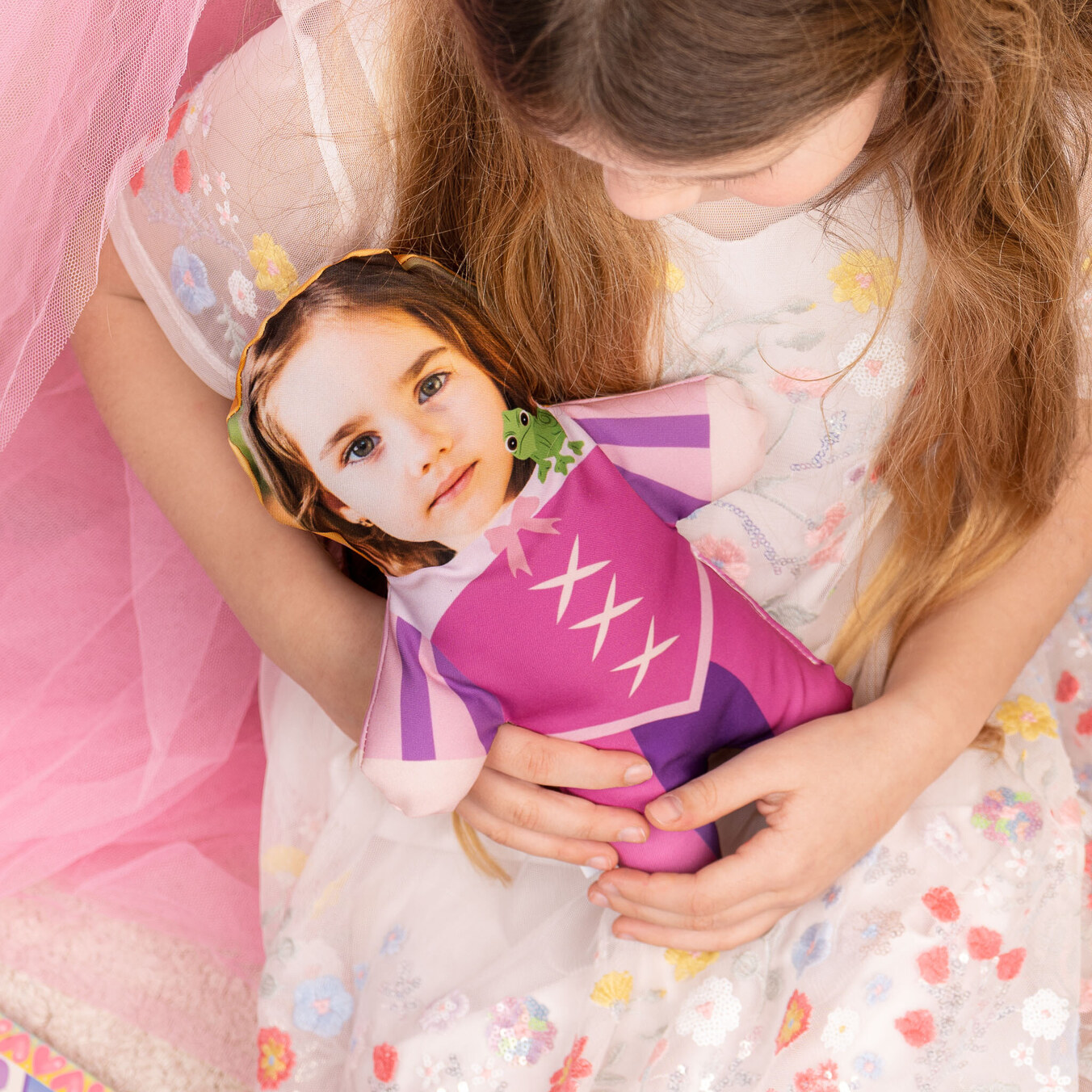 Personalised Mini Me doll cushion photo pillow