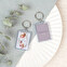 Personalised rectangular acrylic keyring