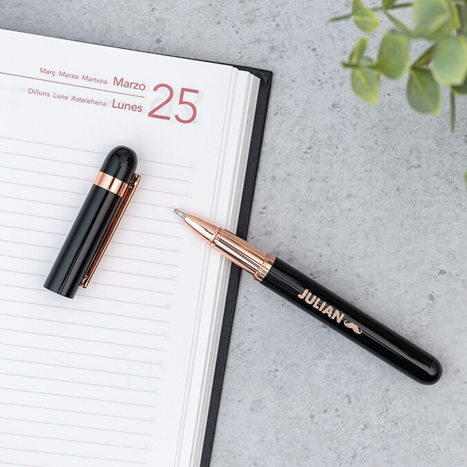 Engraved rollerball pen