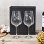 Pack of 2 personalised wine glasses with case