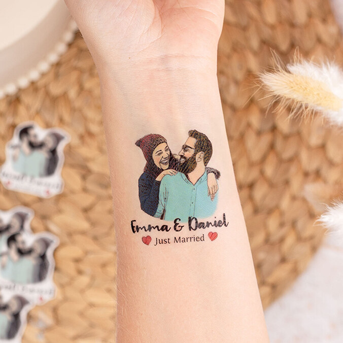 Gnuggisar eget tryck och Tillfälliga tatueringar med design