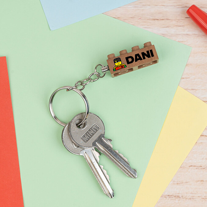 Llavero Blocks madera personalizado 1 pieza