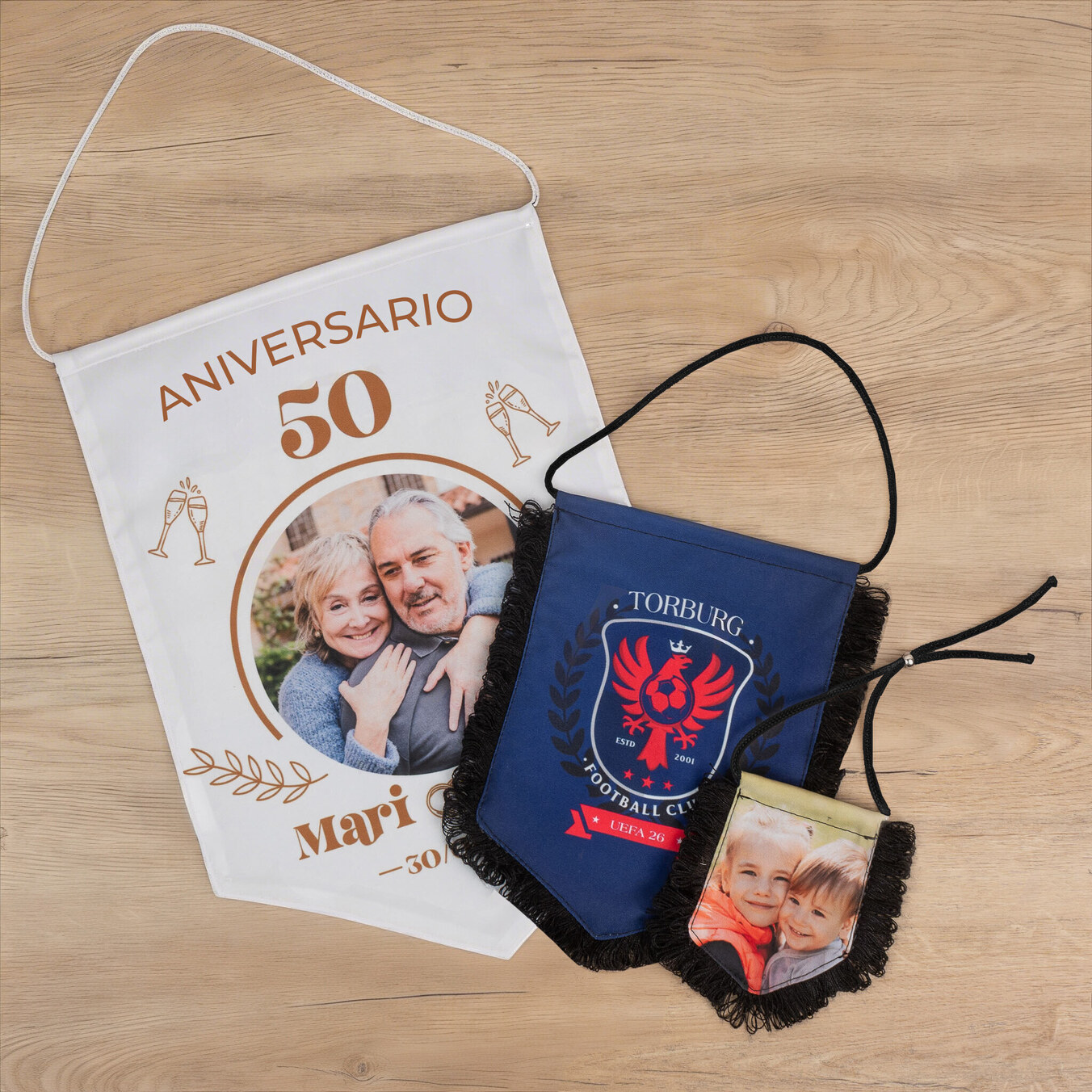 Banderines de tela personalizados