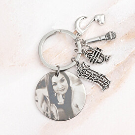 Engraved music keyring