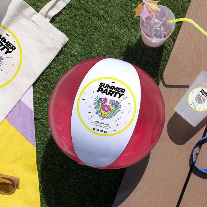 Personalised inflatable beach ball