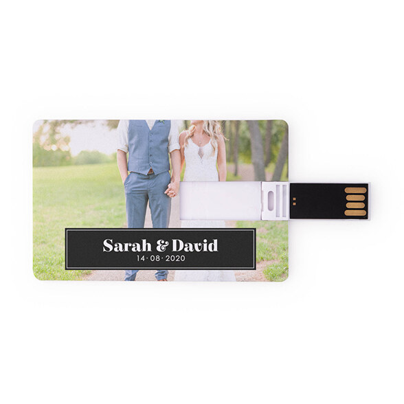USB-stik med billede og navn
