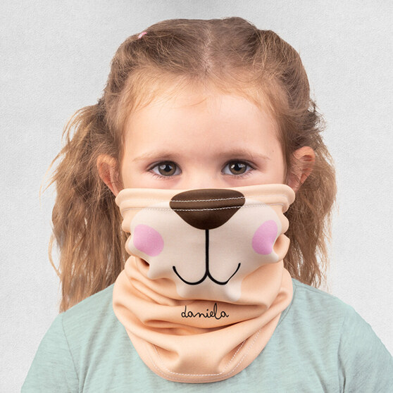 Personalised neck gaiter with name