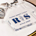 Personalised acrylic keyring with the shape of a house