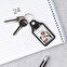 Personalised metal leatherette keyring