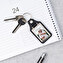 Personalised metal leatherette keyring