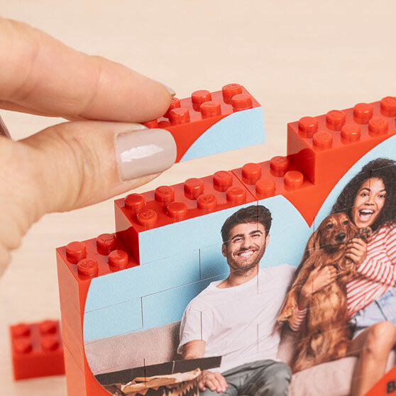 Bloque de piezas compatibles LEGO personalizado con foto Bloque de piezas compatibles LEGO personalizado con foto