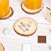Pack de 4 bases para copos personalizados de madeira natural
