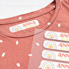 Personalised iron-on name labels