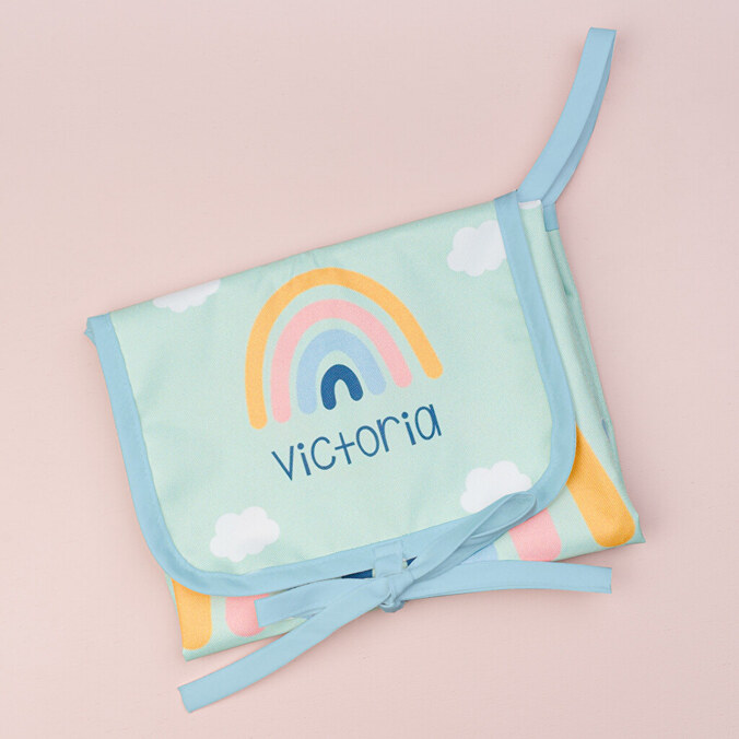 Personalised baby travel changing mat