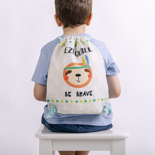 Personalised kid's drawstring bag