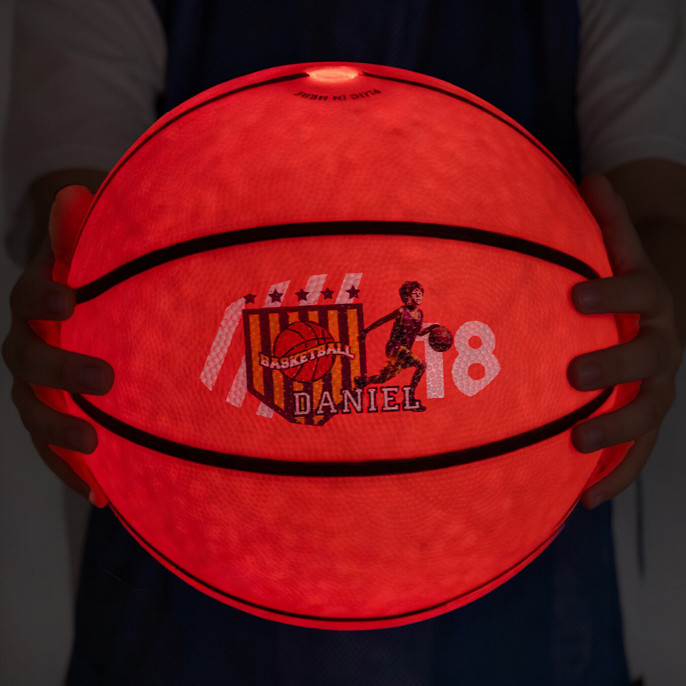 Bola de basquete luminosa personalizada