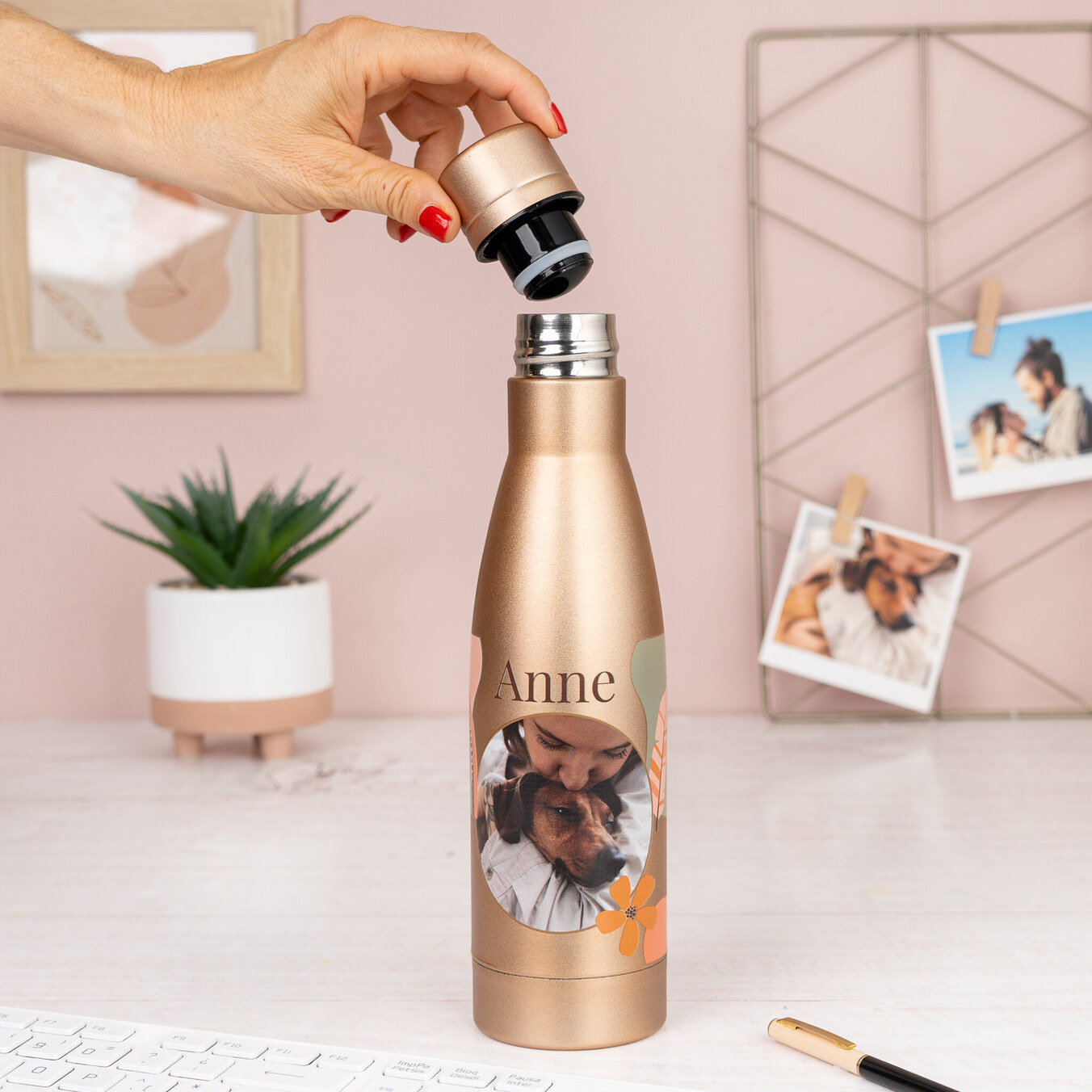 Personalised stainless steel bottle 500 ml.