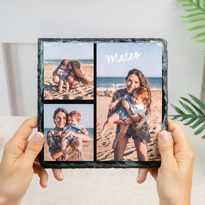 Personalised photo slate plaque