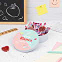 Caja de chuches y bombones personalizada redonda