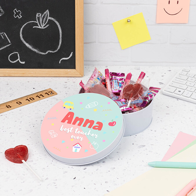 Personlig låda med godis och choklad