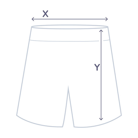 Maattabel voor sportshorts