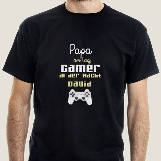 Personalisiertes T-Shirt für gamer Papas