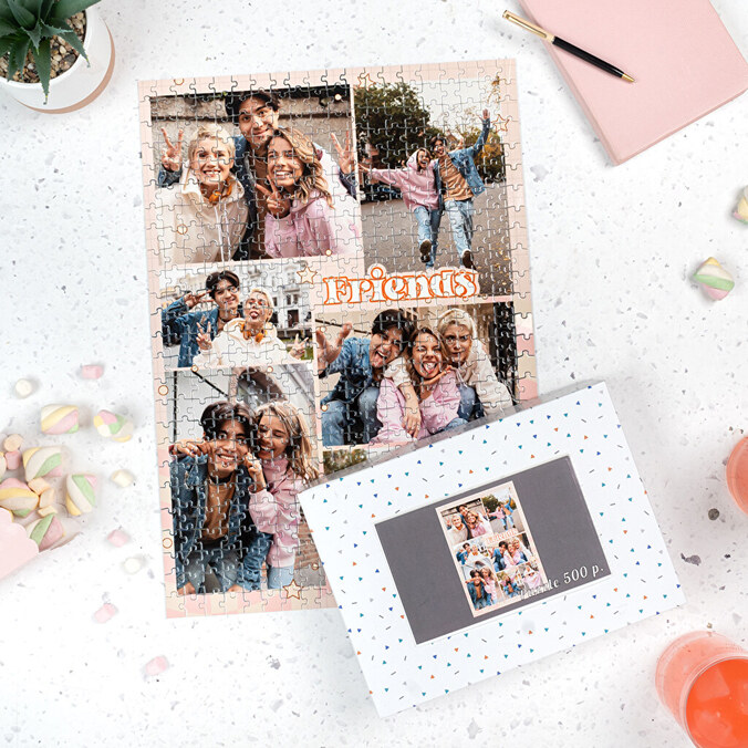 Rechteckige Puzzle aus Karton mit Foto bedrucken lassen