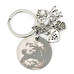Engraved keyring with dog charms
