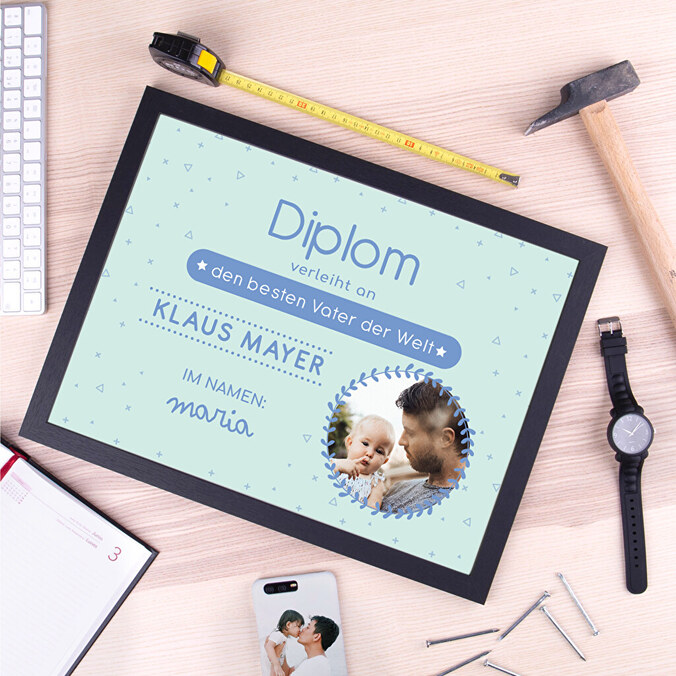 Personalisierte Bilder mit Holzrahmen