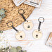 Porte-clés en bois personnalisé avec graines