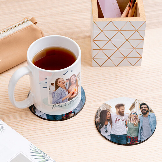 Personalised round coasters with photo Personalised round coasters with photo