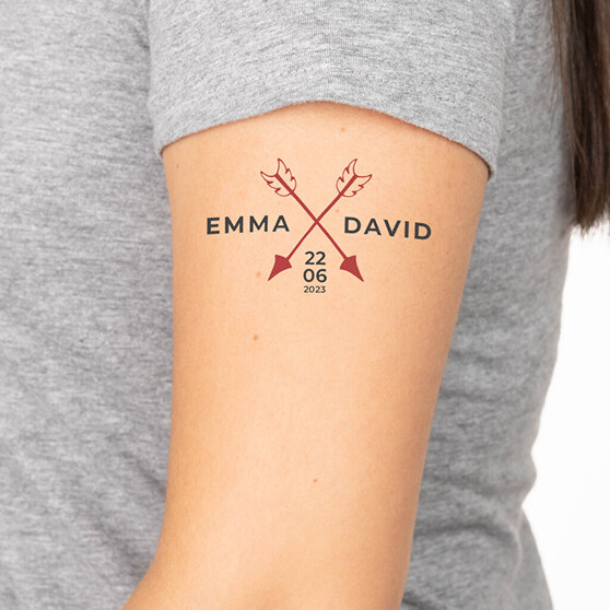 Personalised temporary tattos for weddings