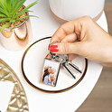 Metalen sleutelhanger rechthoekig met foto bedrukken