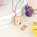 Necklace with envelope pendant and engraved letter Necklace with envelope pendant and engraved letter