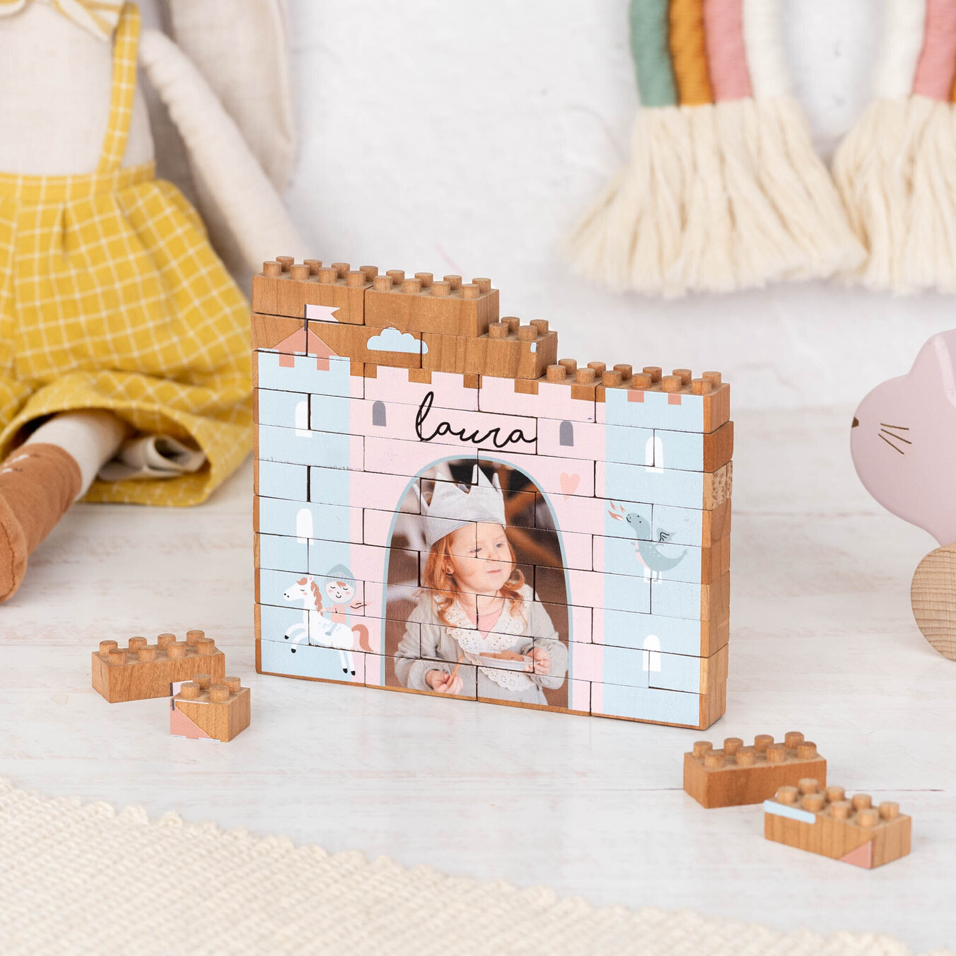 Puzzle Block personalizado madeira