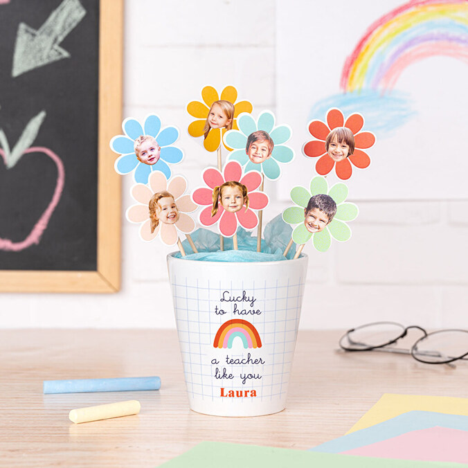 Lag en personlig blomsterkrukke med foto