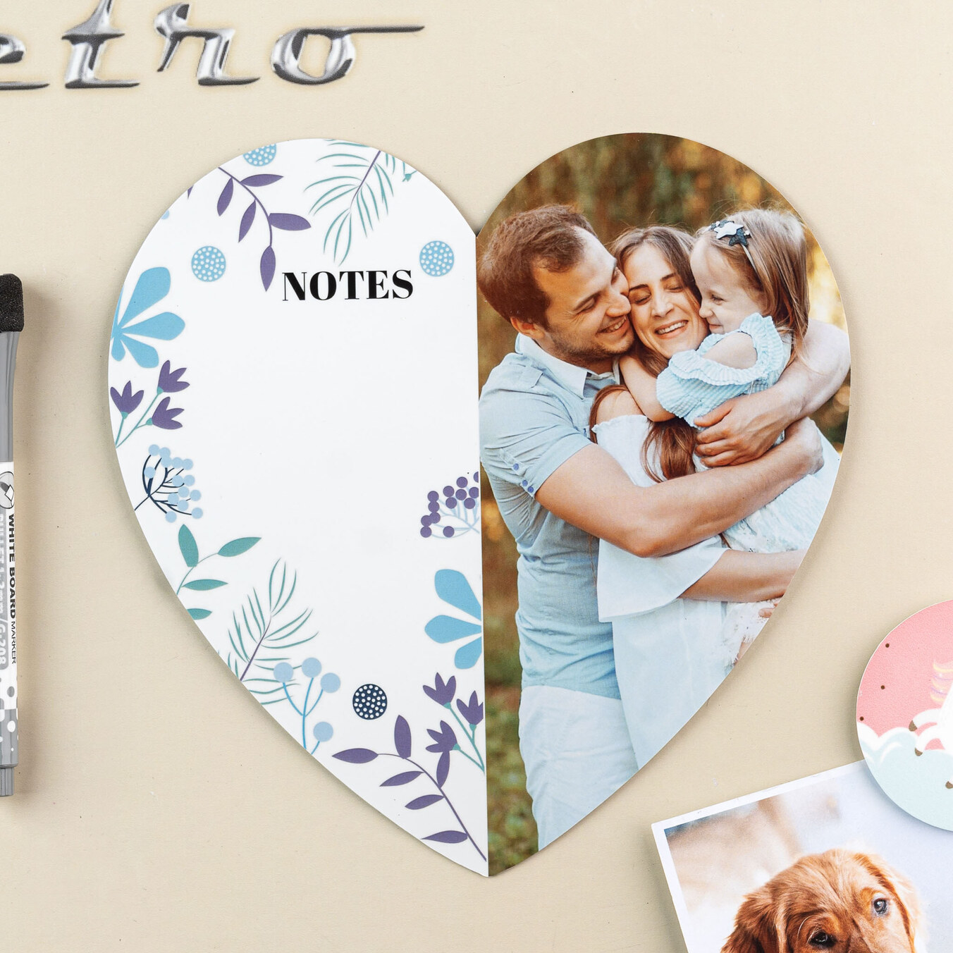Personalizowany magnes elestyczny serce 5 cm