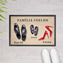 Tapete entrada borracha retangular personalizado