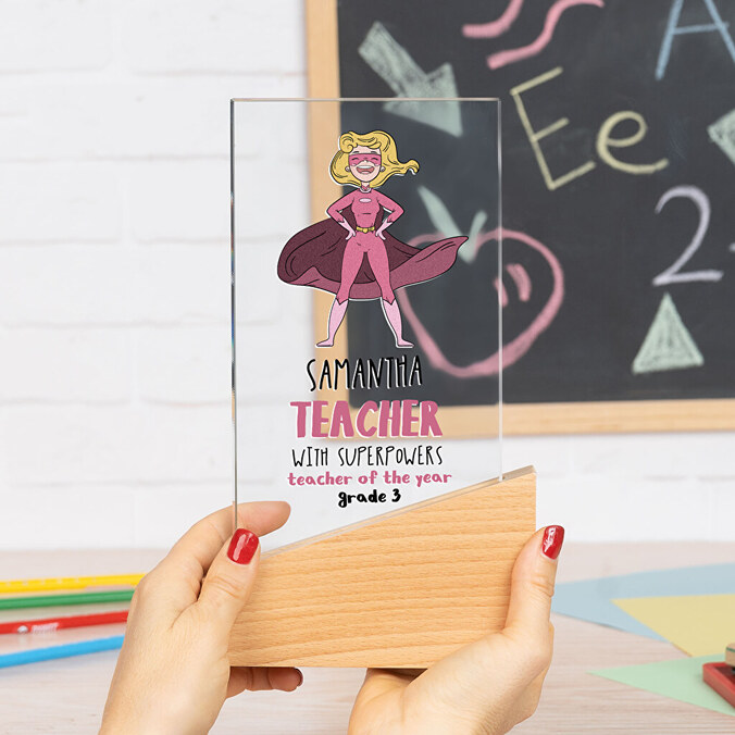 Personalizowana statuetka szklana Premium