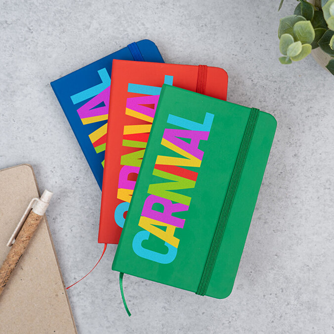 Personalised elastic band notebooks