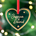 Personalised heart shaped acrylic Christmas ornament