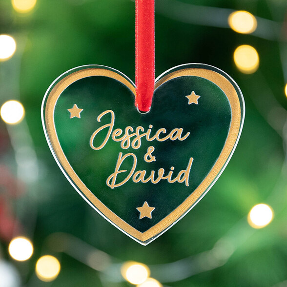 Adornos navideños personalizados de metacrilato
