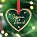 Metakrylanowa, personalizowana ozdoba świąteczna w kształcie serca