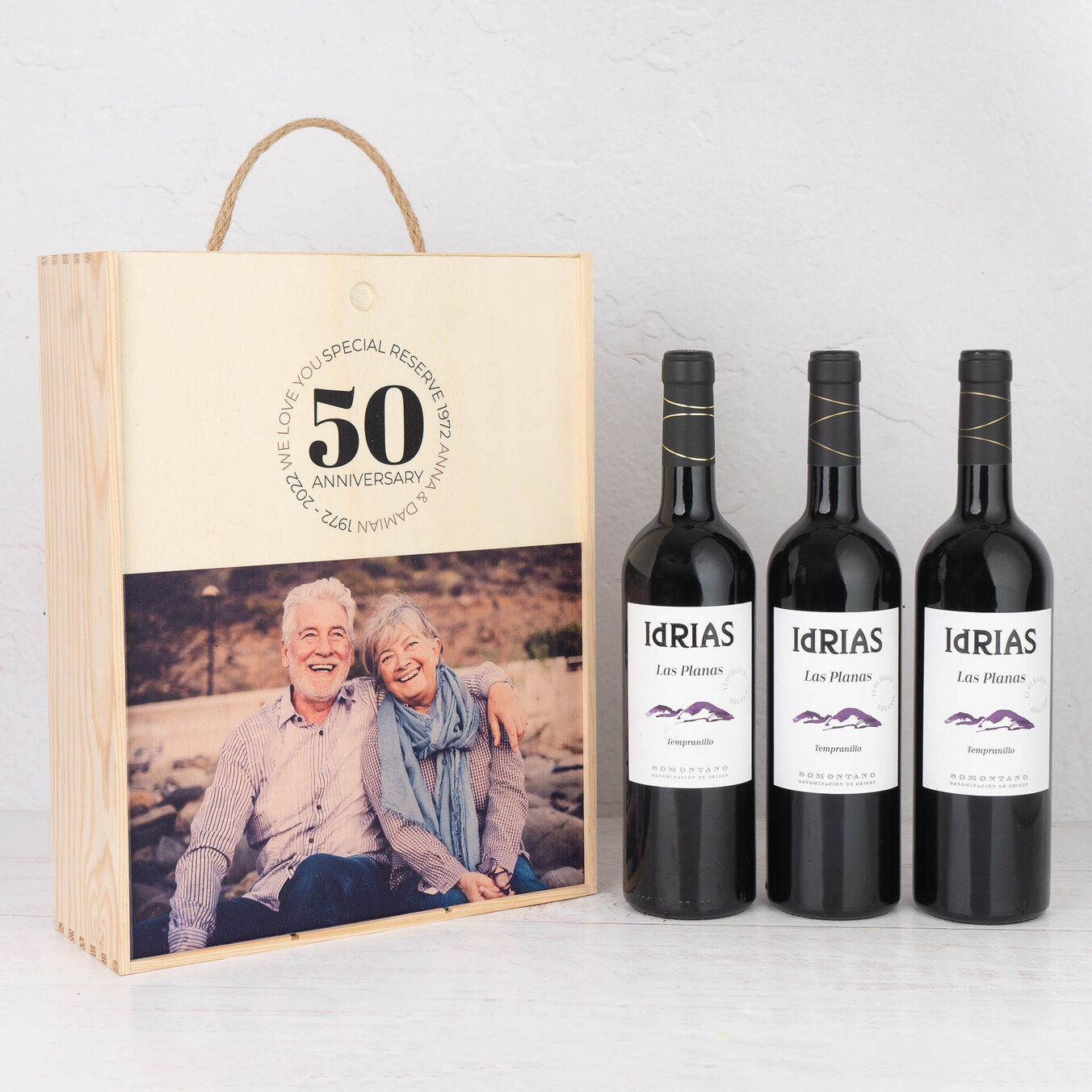 Krabice na víno s vlastním potiskem trojitá + 3 láhve