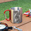 Engraved stainless steel carabiner mug
