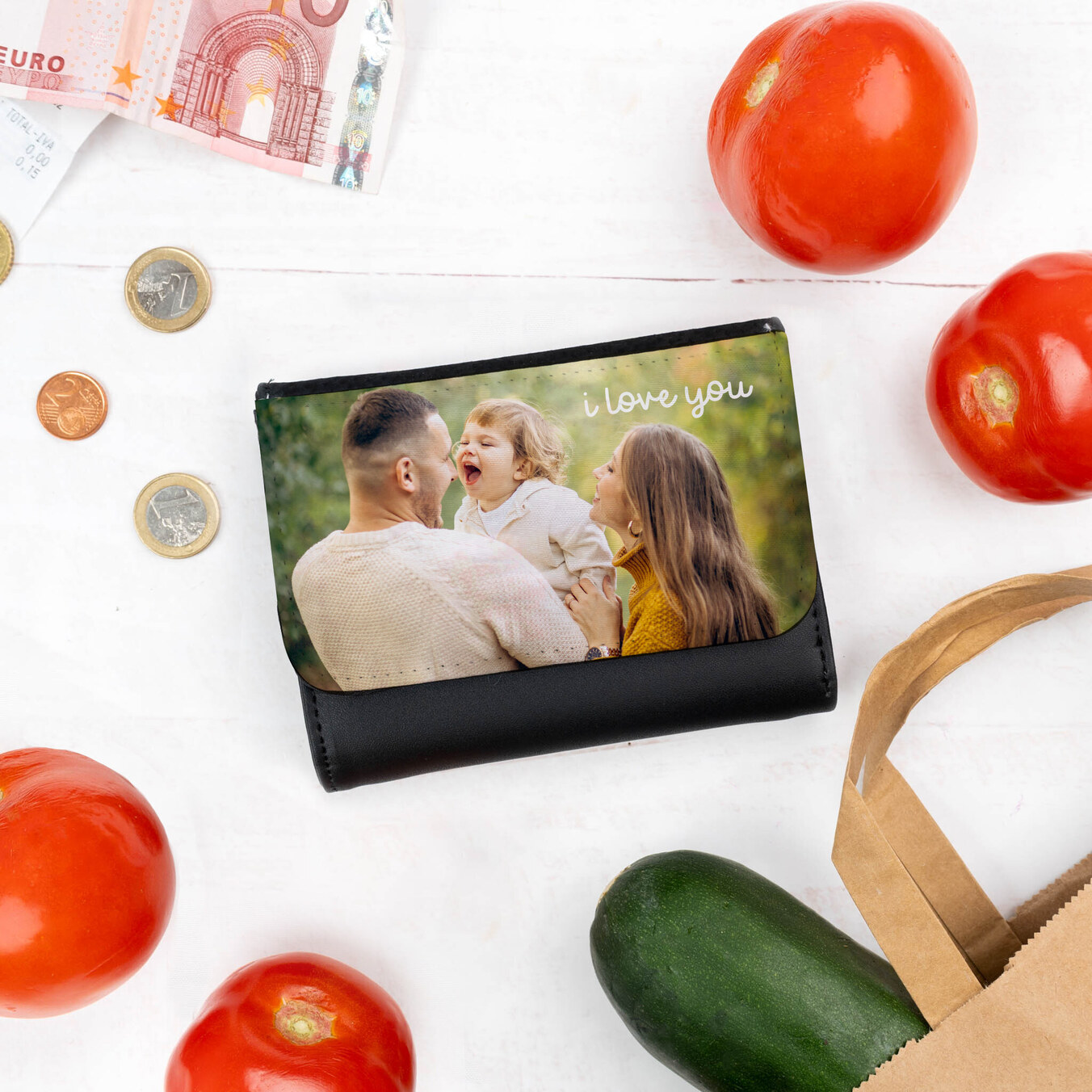 Unisex Geldbeutel Brieftasche mit Foto