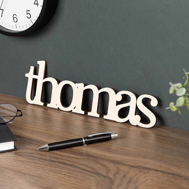 Personalisiert Namensschild aus Holz