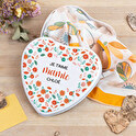 Boîte métal coeur personnalisée