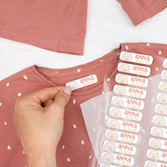 Personalised iron-on name labels