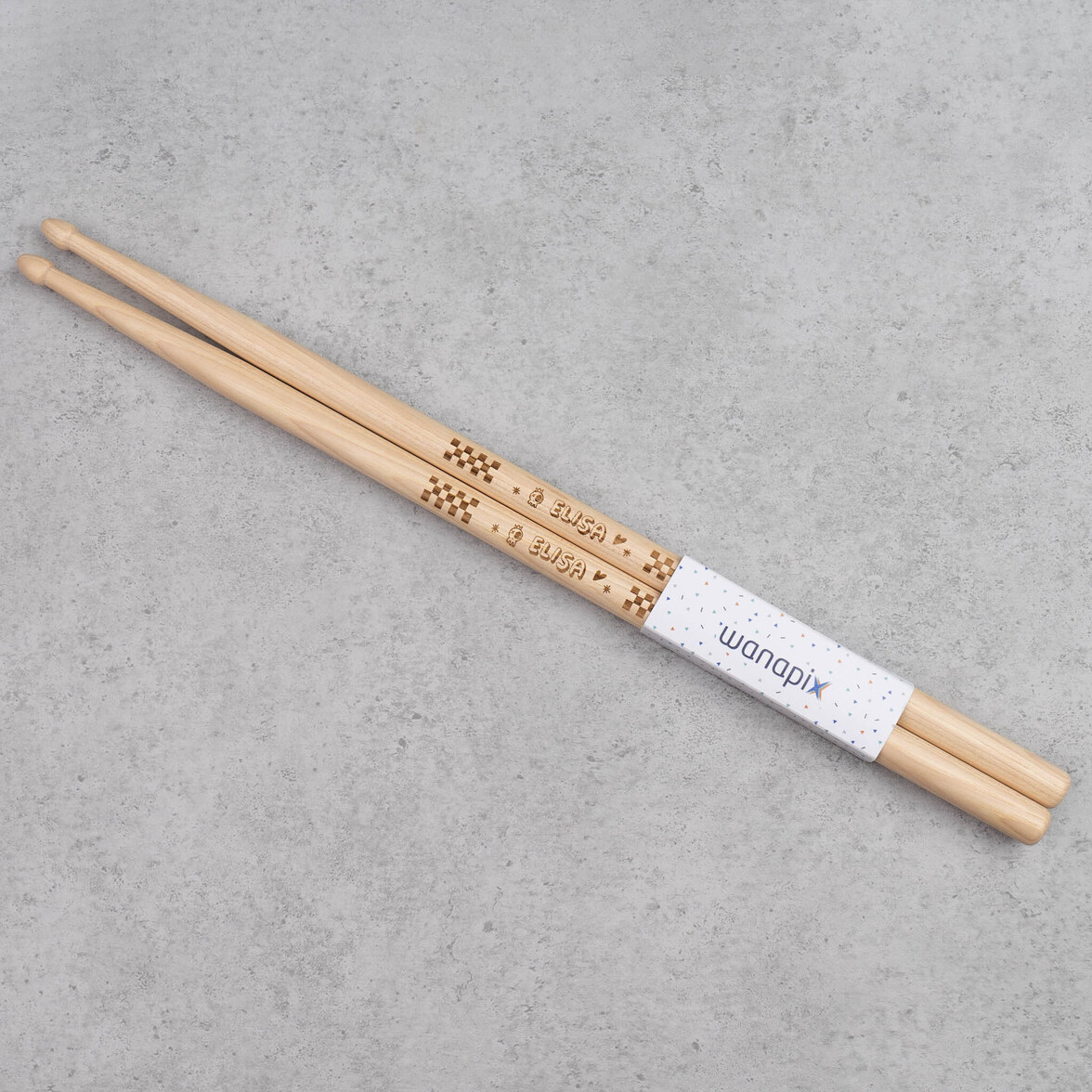 Porte-clés Mini Baguettes De Batterie - Bois Naturel - Fabriqué En France - ProOrca - 8